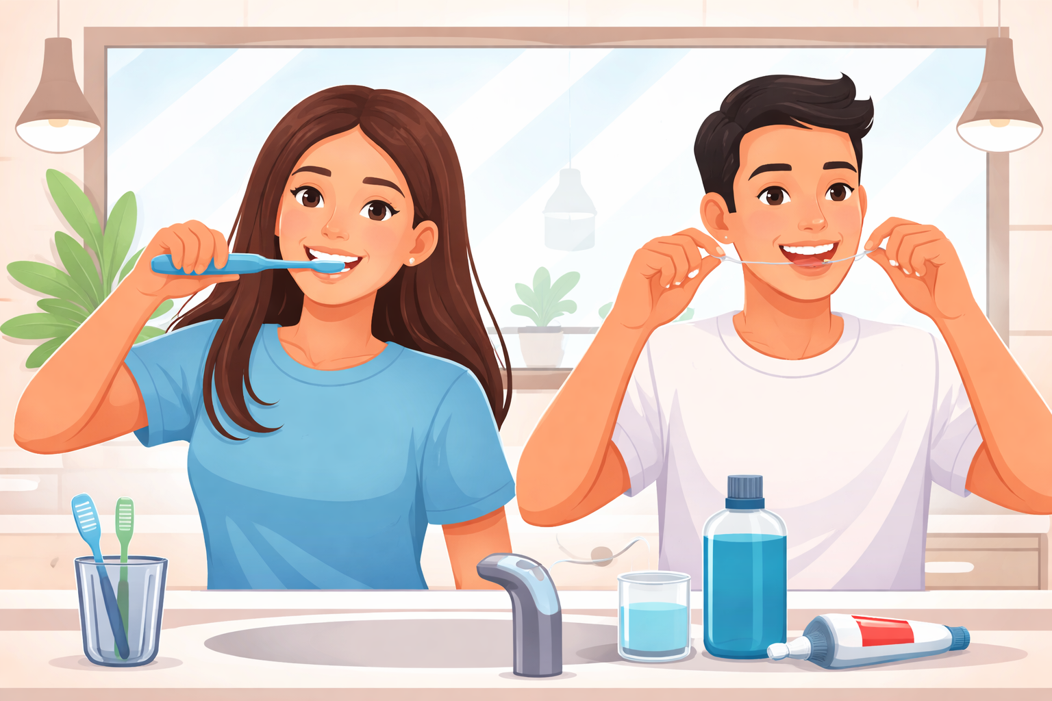 The Right Way to Brush and Floss Your Teeth
